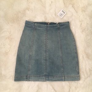 *NWT* Free People Modern Femme denim mini skirt